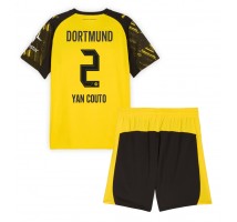 Borussia Dortmund Yan Couto #2 Koszulka Podstawowa dzieci 2025-26 Krótki Rękaw (+ krótkie spodenki)